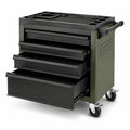 Werkzeugwagen mit Rollen Stahl Schwarz/Khakigrün 85x45x90 cm