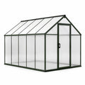 Gewächshaus Aluminium Polycarbonat Dunkelgrün 250x190x195cm