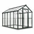 Gewächshaus aus Aluminium mit Polycarbonatplatten 250x190x195 cm Schwarz