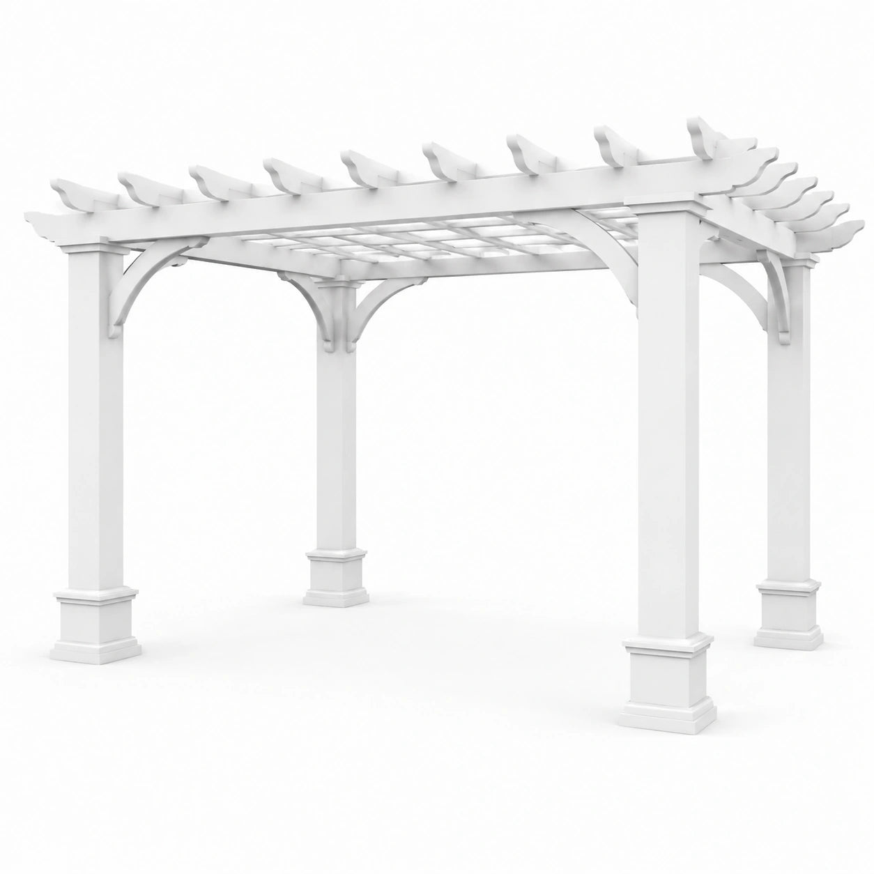 Weiße Vinyl Pergola 300x300x220 cm